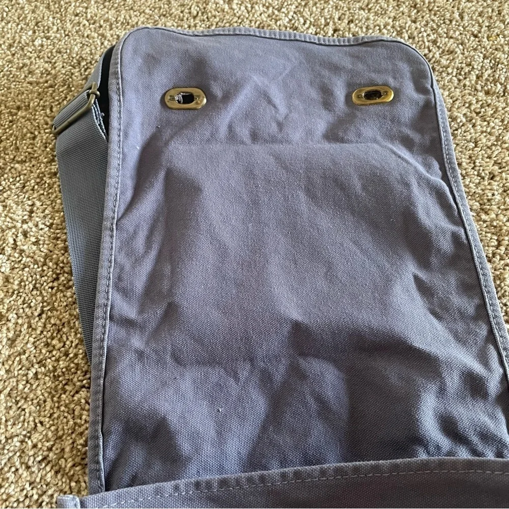 Dharma Love Life’s a Beach Blue Canvas Messenger Book Bag Crossbody Ocean Relax